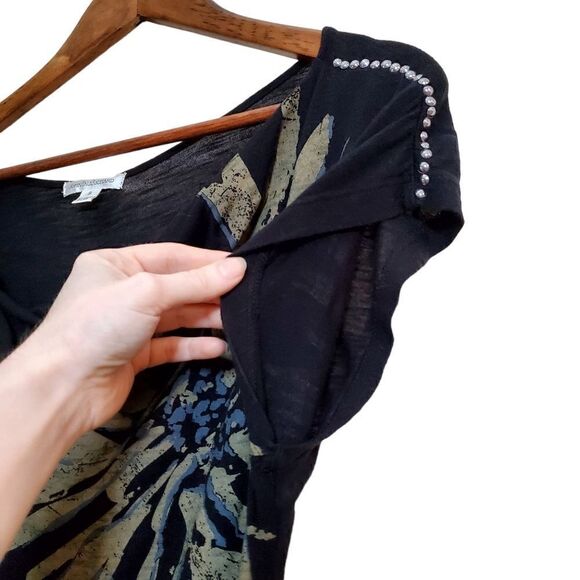 JohnPaulRichard Floral Semi-Sheer Rayon Mini Dress Size Small - Picture 5 of 15